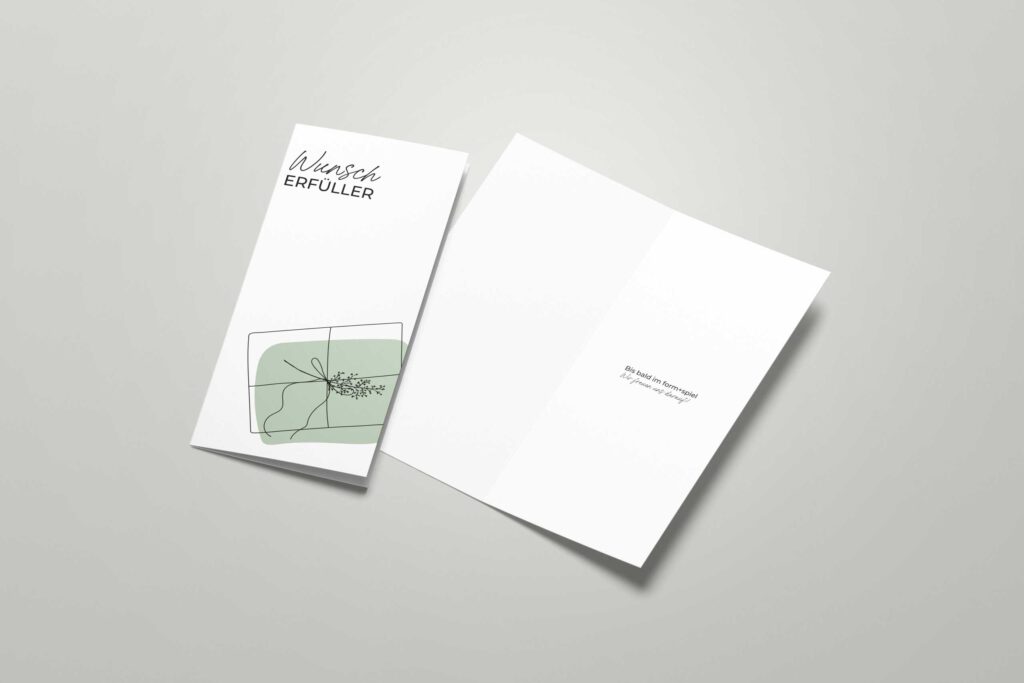 form+spiel Gutschein Klappkarte